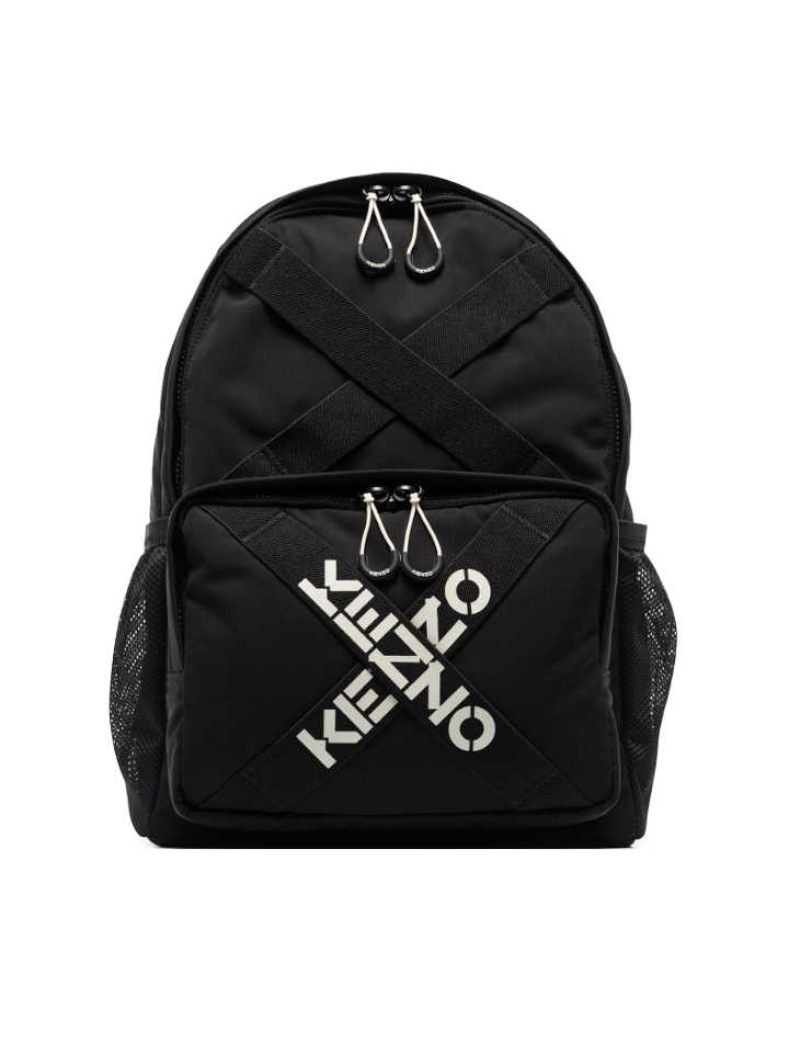 Kenzo-Sport-Logo-Backpack-Black-Balilene-depan