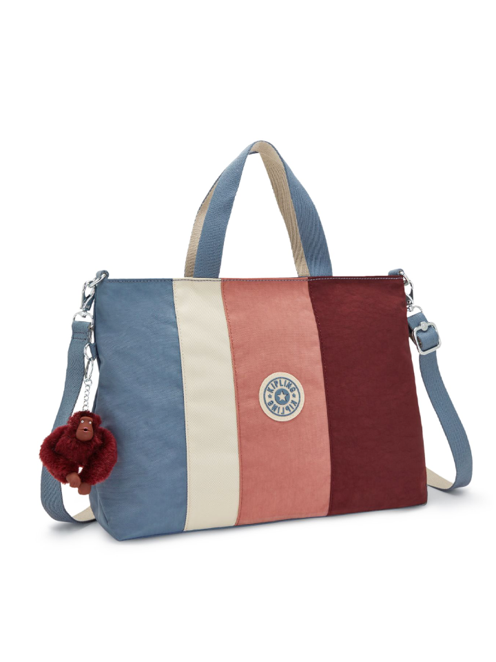 Kipling Classic Tadeo Medium Shoulder Bag Twill Stripes