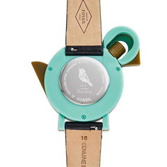 Fossil LE1041 Limited Edition Vintage Aviary Three Hand Black Leather Watch
