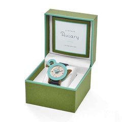 Fossil LE1041 Limited Edition Vintage Aviary Three Hand Black Leather Watch