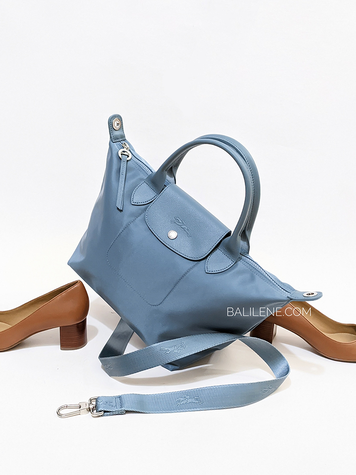 Longchamp - Le Pliage Neo Nordic color 💙 we love a soft pop of blue!