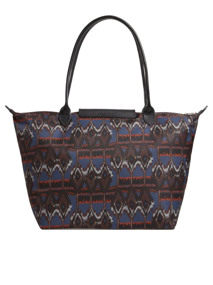 Longchamp-L1899649006-Le-Pliage-Large-Ikat-Nylon-Tote-Navy-Balilene-belakang
