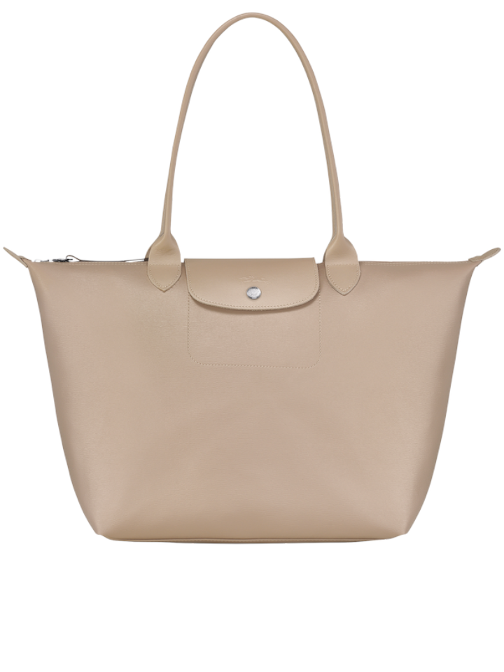 Longchamp Le Pliage City Medium Shoulder Bag Beige