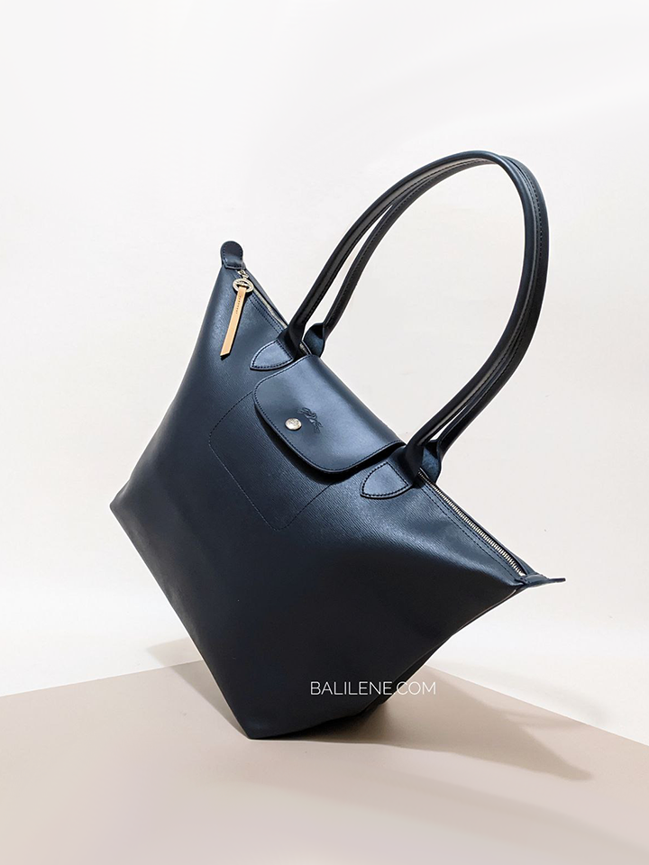 Longchamp Le Pliage City Large Shoulder Bag Navy
