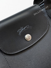 Longchamp-Le-Pliage-City-Top-Handle-Bag-Black-Balilene-logo
