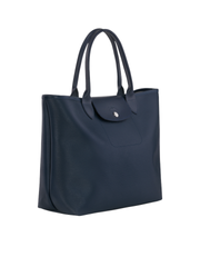 Longchamp-Le-Pliage-City-Top-Handle-Bag-Navy-Balilene-samping