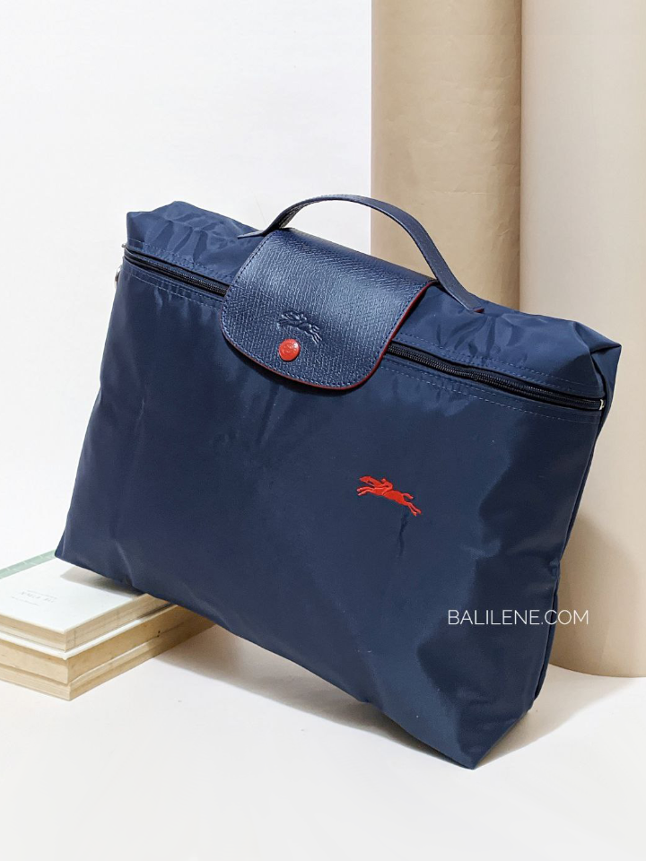 Longchamp Le Pliage Club Briefcase Small Navy