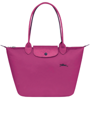 Longchamp-Le-Pliage-Club-Medium-Shoulder-Bag-Fuchsia-Balilene-depan