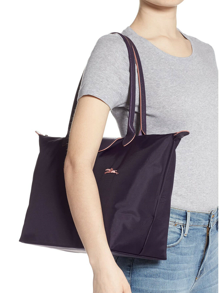 Longchamp Le Pliage Club Large Shoulder Bag Bilberry