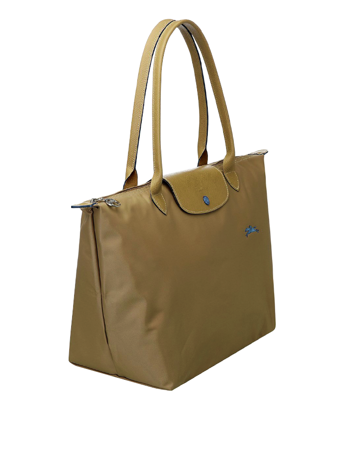 Longchamp-Le-Pliage-Club-Shoulder-Bag-Medium-Khaki-Balilene-samping