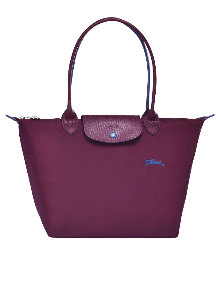 Longchamp Le Pliage Club Shoulder Bag Medium Plum