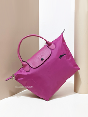 Longchamp-Le-Pliage-Club-Small-Top-Handle-Bag-Fuchsia-Balilene-depan