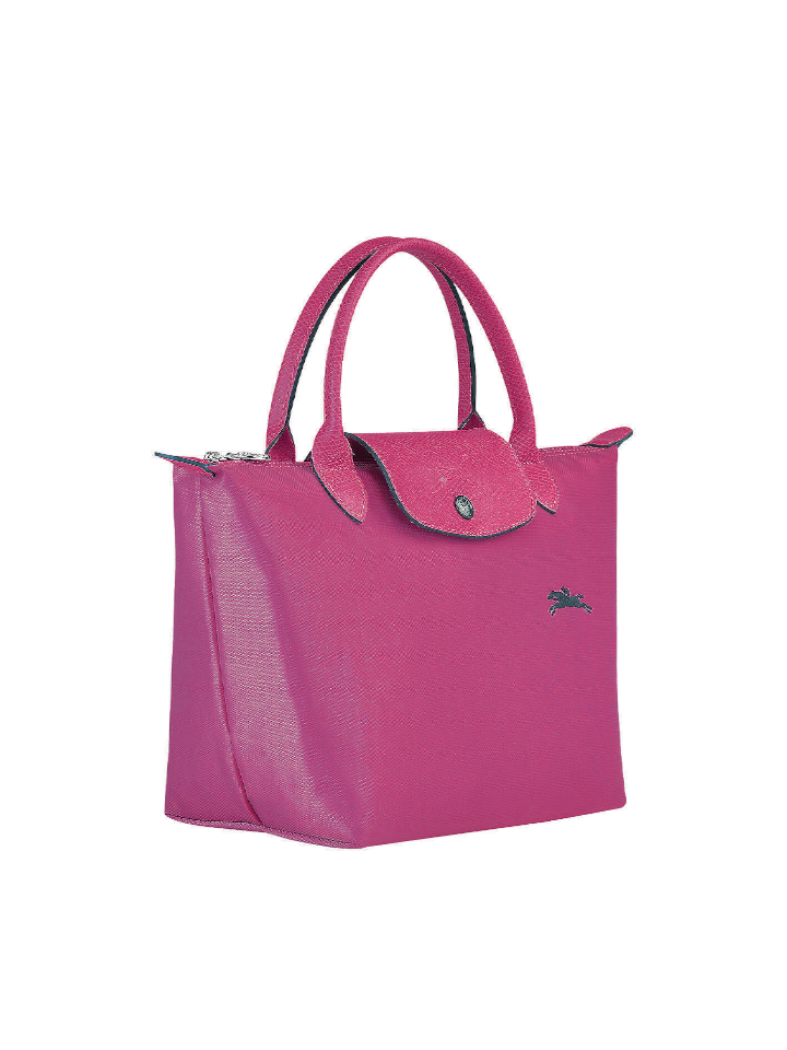 Longchamp-Le-Pliage-Club-Small-Top-Handle-Bag-Fuchsia-Balilene-samping1
