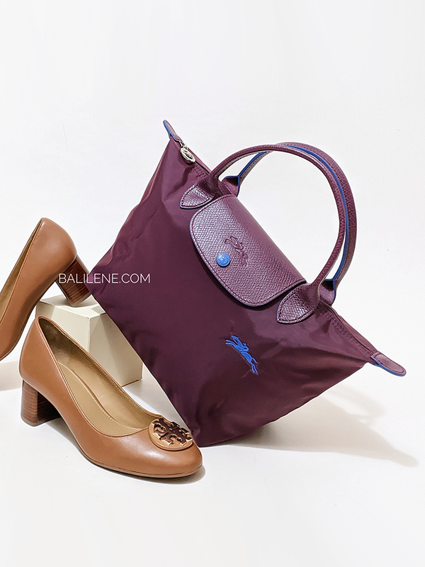 Longchamp Le Pliage Club Small Top Handle Bag Plum Balilene