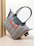 Longchamp Le Pliage Collection Tote Bag Multicolor Navy/Cognac