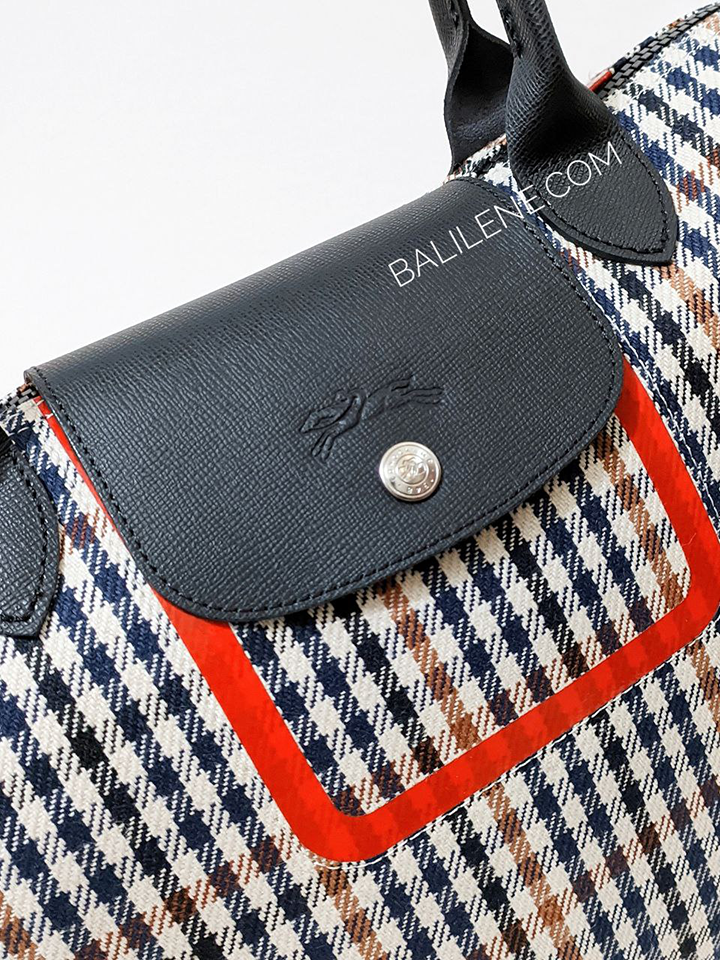 Longchamp Le Pliage Collection Tote Bag Multicolor Navy/Cognac