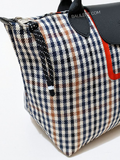 Longchamp Le Pliage Collection Tote Bag Multicolor Navy/Cognac