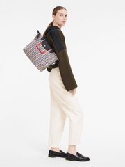 Longchamp Le Pliage Collection Tote Bag Multicolor Navy/Cognac