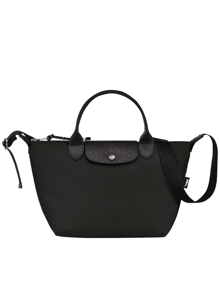 Longchamp-Le-Pliage-Energy-Top-Handle-Bag-Small-Black-Balilene-depan