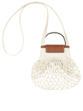 Longchamp Le Pliage Extra-Small Filet Crossbody Bag Cream
