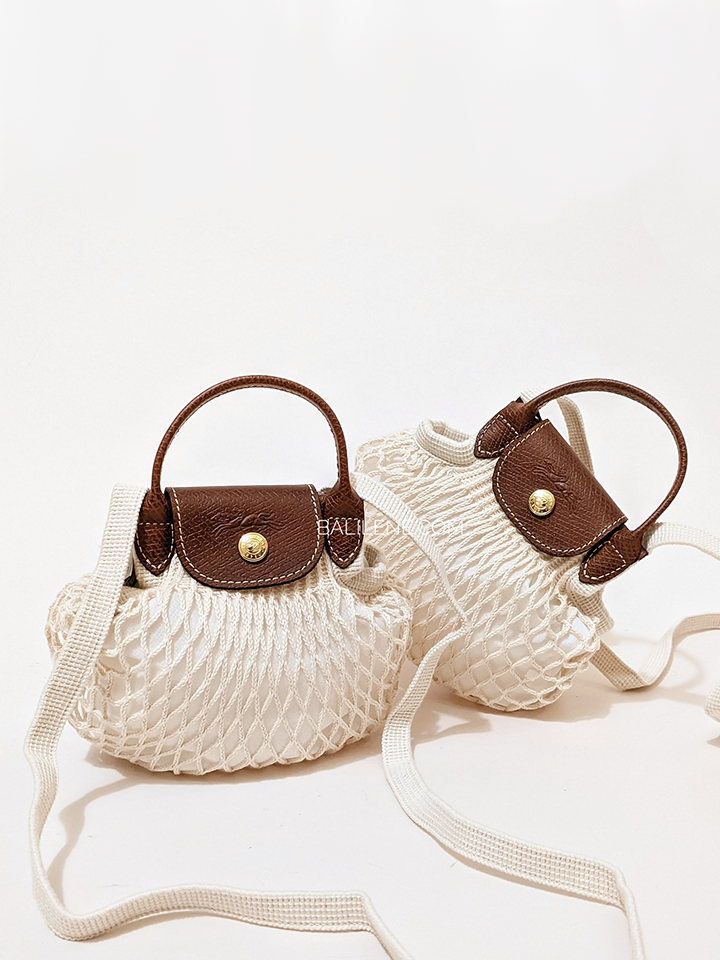 Longchamp Le Pliage Extra-Small Filet Crossbody Bag Cream