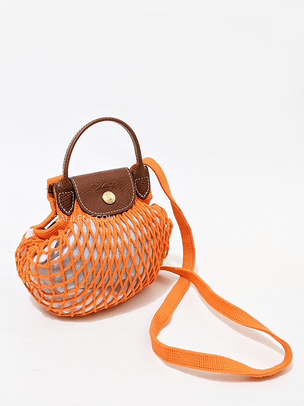 Longchamp Le Pliage ExtraSmall Filet Crossbody Bag Orange Balilene