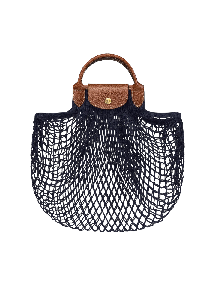 Longchamp Le Pliage Filet Top Handle Bag Navy