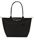 Longchamp Le Pliage Green Large Shoulder Bag Black