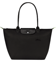 Longchamp Le Pliage Green Large Shoulder Bag Black