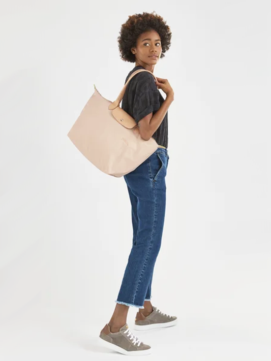 Longchamp Le Pliage Green Large Shoulder Bag Fleurs