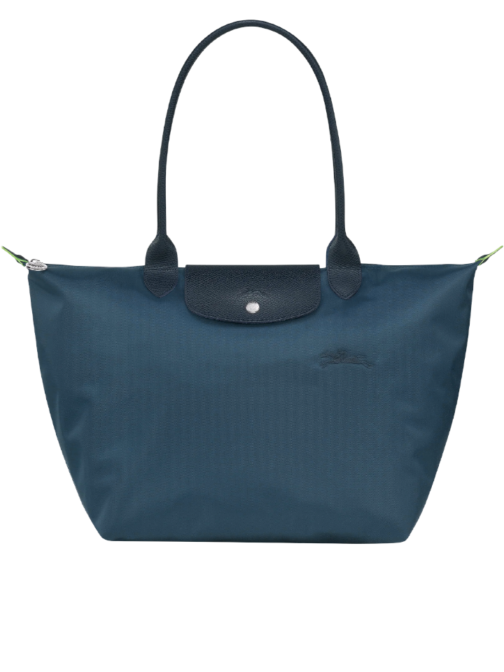 Longchamp-Le-Pliage-Green-Shoulder-Bag-Ocean-Blue-Balilene-depan