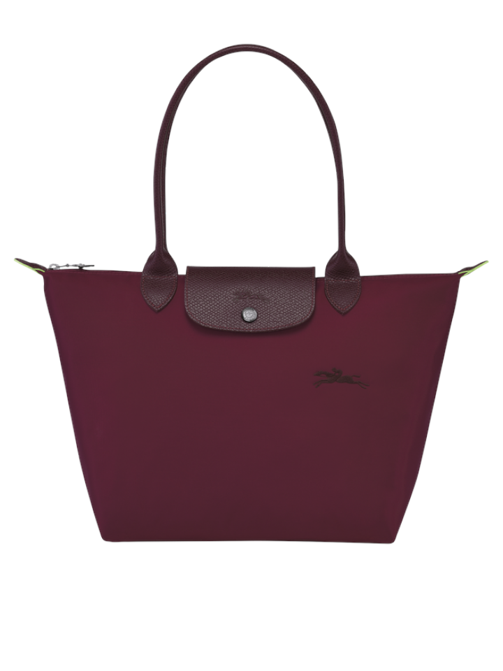 Longchamp-Le-Pliage-Green-Small-Shoulder-Bag-Bordeaux-Balilene-depan