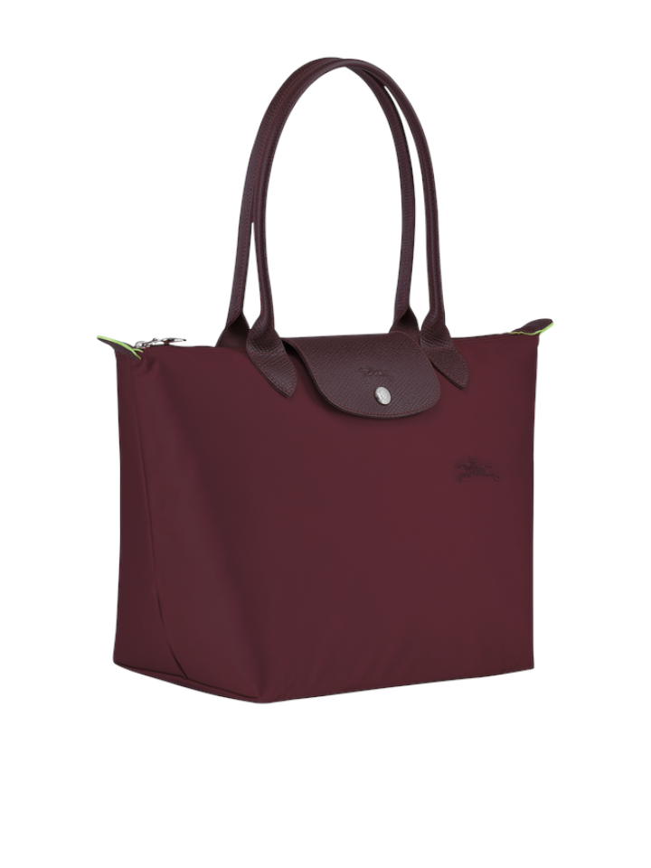 Longchamp-Le-Pliage-Green-Small-Shoulder-Bag-Bordeaux-Balilene-samping