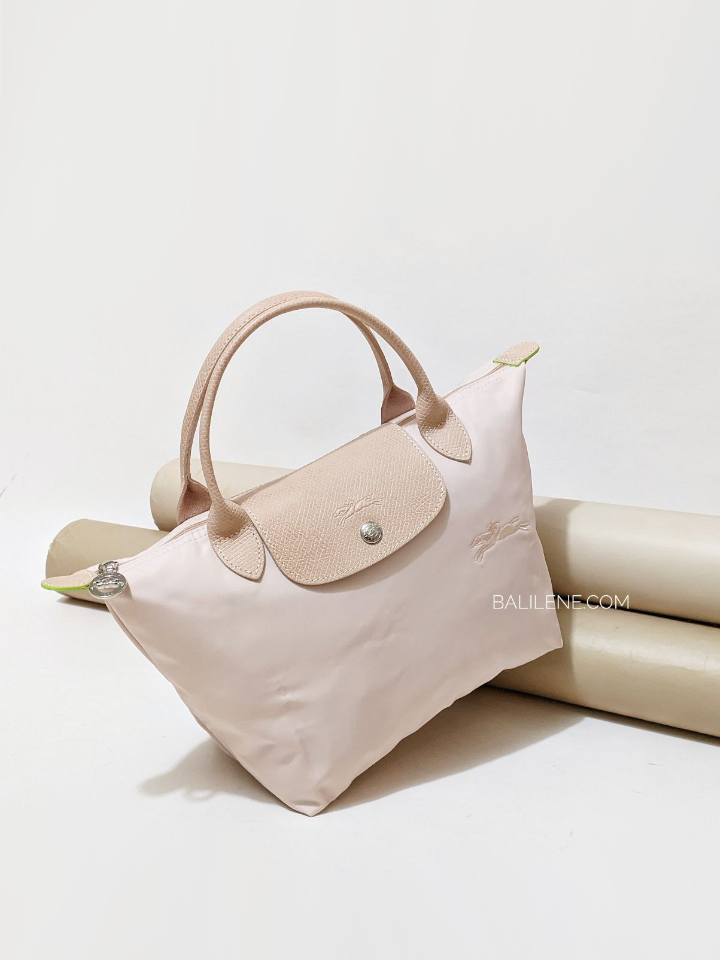 Longchamp Le Pliage Green Small Top Handle Bag Fleurs