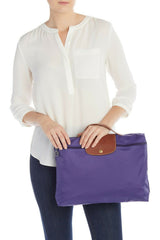 Longchamp 2182089958 Le Pliage Briefcase Document Holder Purple