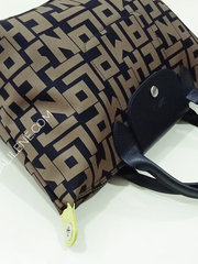 Longchamp Le Pliage LPG Small Top Handle Bag Black Khaki