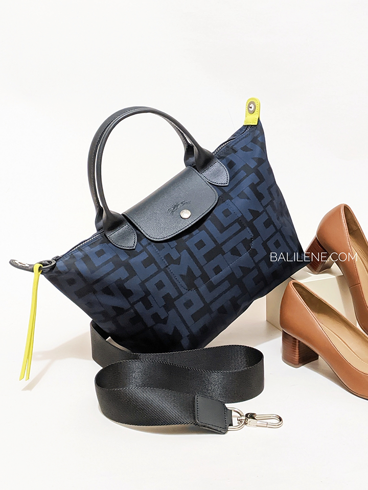 Longchamp Le Pliage LPG Top Handle Bag Black/Navy
