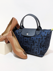 Longchamp Le Pliage LPG Top Handle Bag Black/Navy