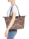 Longchamp Le Pliage Large Ikat Nylon Tote Burgundy