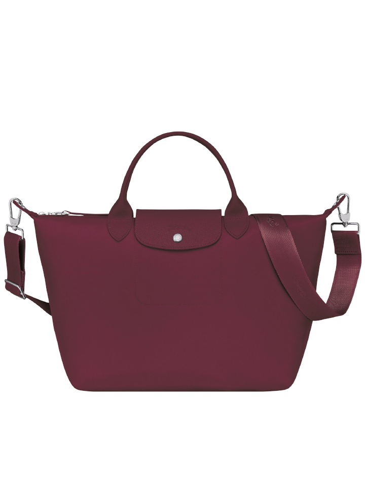 Longchamp-Le-Pliage-Neo-Medium-Top-Handle-Bag-Grape-Balilene-depan