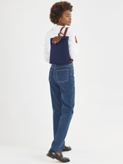 on-model-Longchamp-Le-Pliage-Original-Backpack-Bag-Bilberry