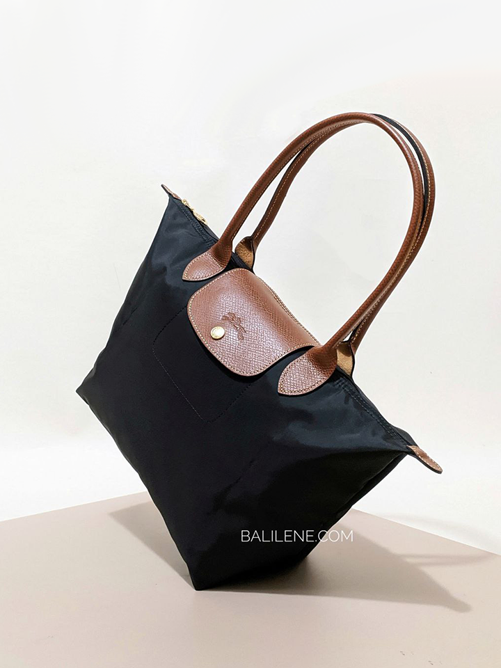 Longchamp Small Cuir Le Pliage - Black Shoulder Bags, Handbags - WL867712
