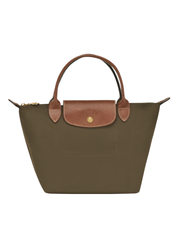 Longchamp-Le-Pliage-Original-Top-Handle-Bag-Khaki-Army-Balilene-depan