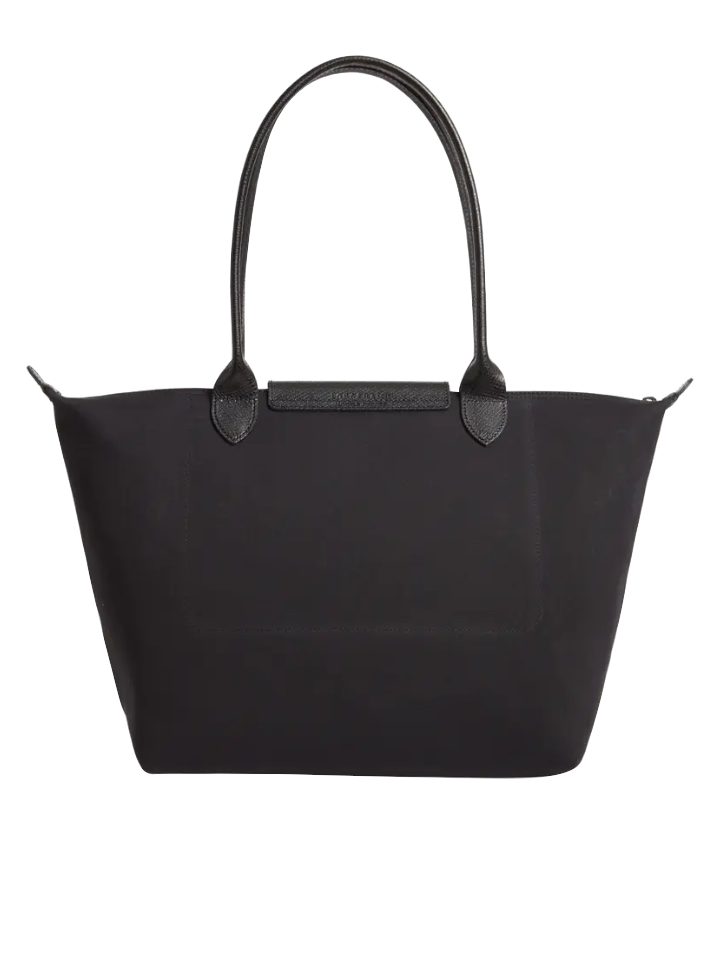 Longchamp Le Pliage Stamp Shoulder Bag Medium Black/White – Balilene