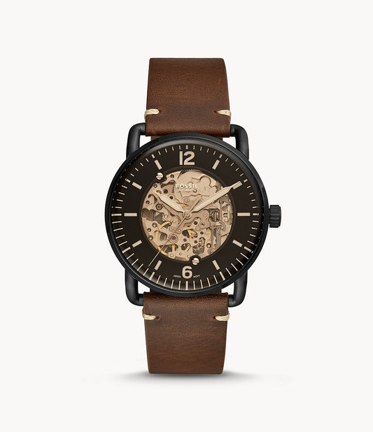 Fossil Me3158 Commuter Automatic Brown Leather Watch