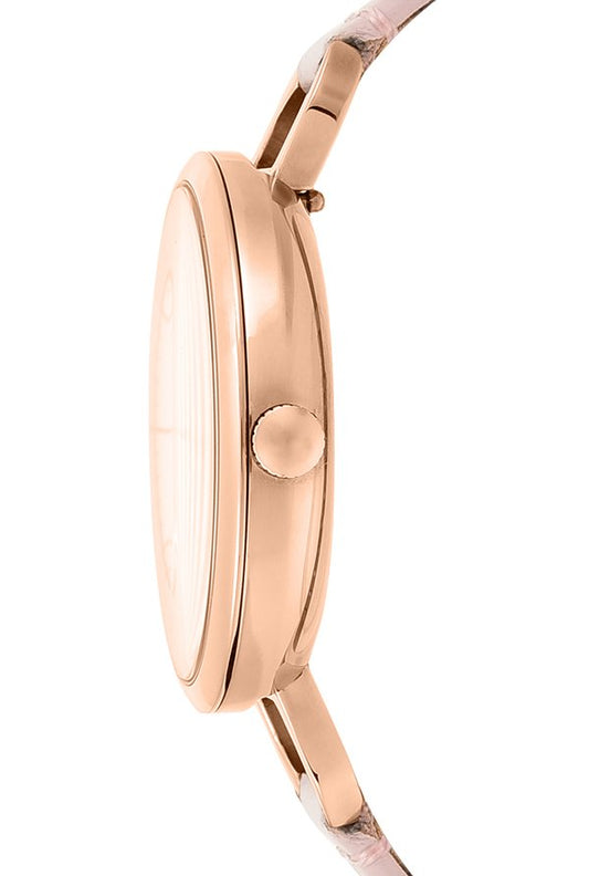 Fossil ES4356 Annette Three Hand Pink Leather