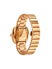 Marc Jacobs The Cushion Silver Dial Rose Gold Bracelet Watch