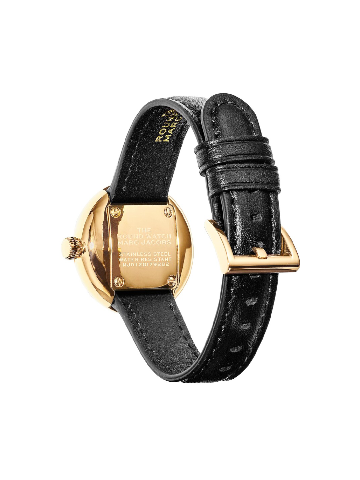 Marc-Jacobs-MJ0120179282-The-Round-Leather-Strap-Watch-Black-Balilene-belakang