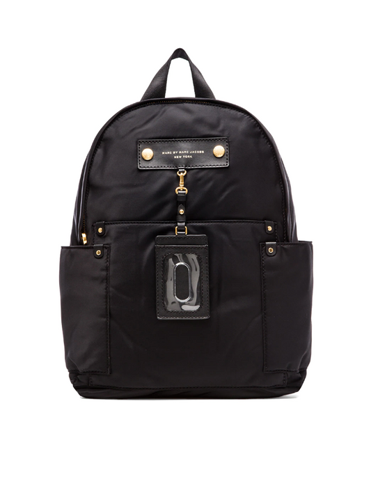 Marc Jacobs Preppy Nylon Backpack Bag Black