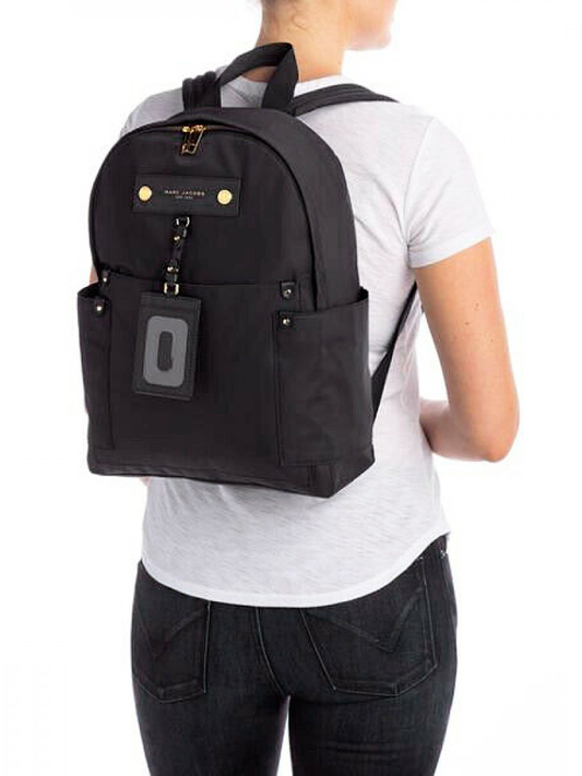Marc Jacobs Preppy Nylon Backpack Bag Black
